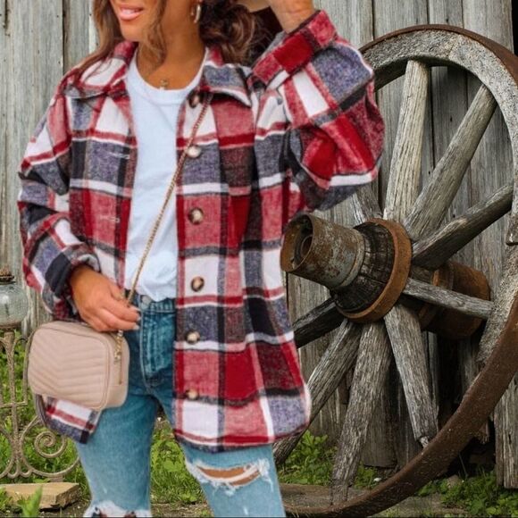 NWT Plaid Shacket - Picture 1 of 11